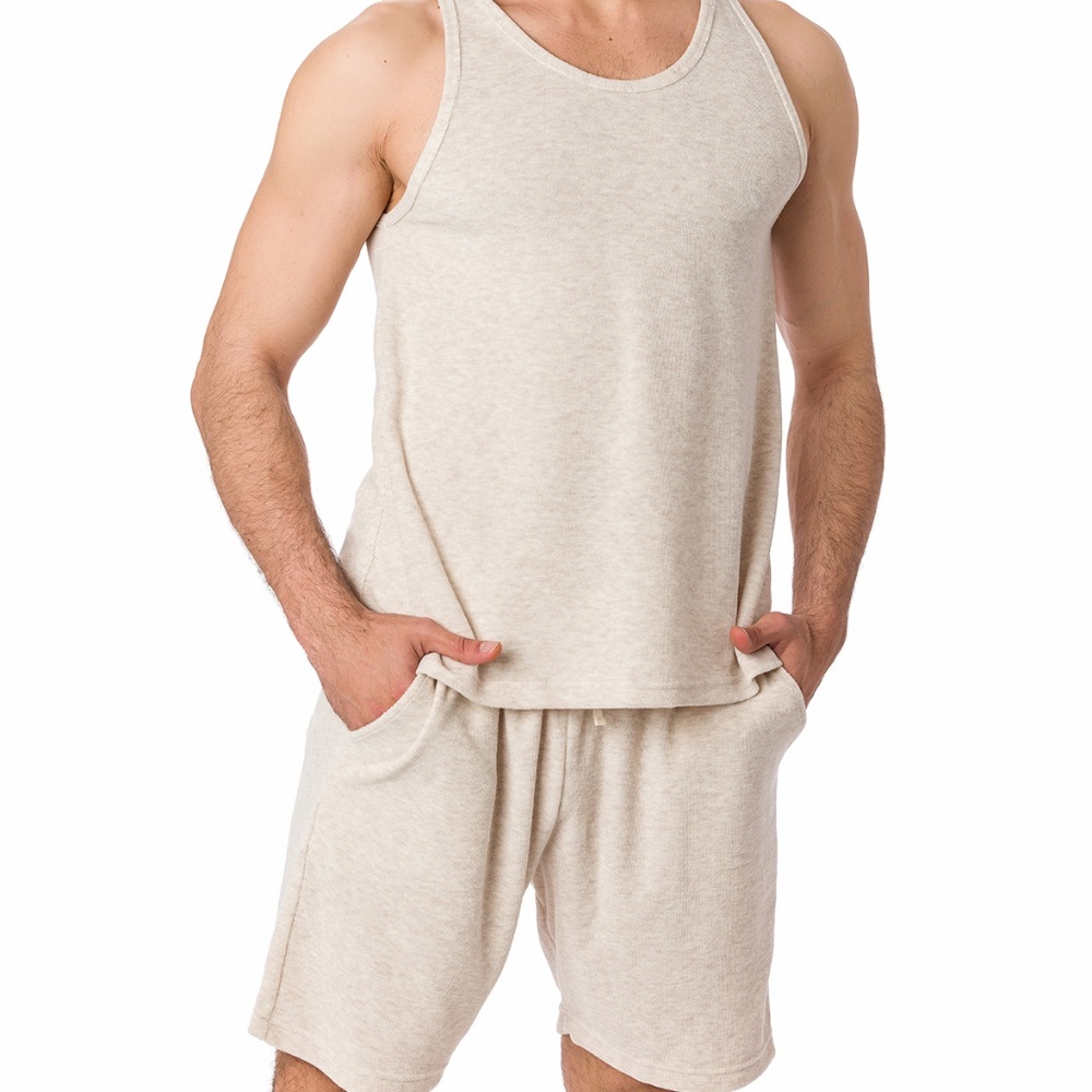 Suvi NYC Men's 2-Set Shorts Turkish Terry cotton 2 Side Pockets Gym. Work Out.